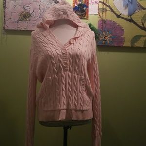 Pink Ralph Lauren hooded sweater